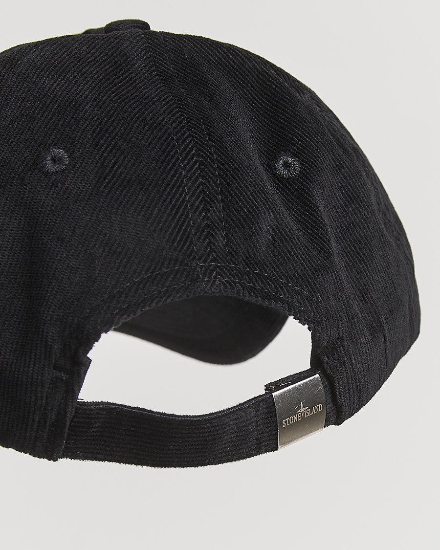 Men | Hats & Caps | Stone Island | Micro Cord Cotton Cap Black