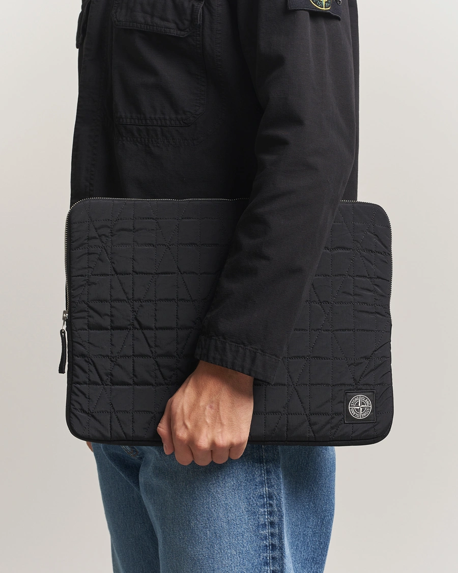 Men | Bags | Stone Island | Quilted Nylon Metal Laptop Case Black
