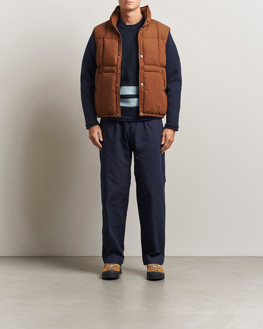 Men | Gilets | Stone Island | Marina Cotton/Nylon Tela Down Vest Tobacco