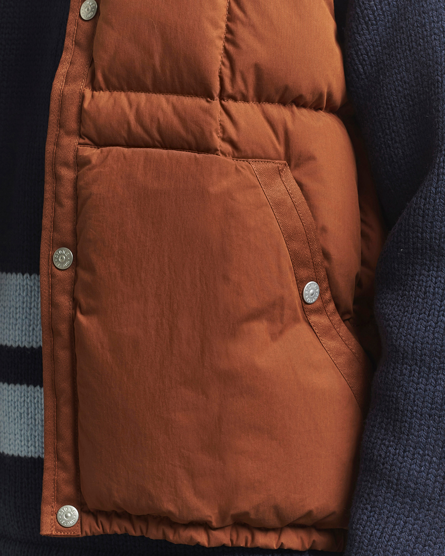 Men | Gilets | Stone Island | Marina Cotton/Nylon Tela Down Vest Tobacco