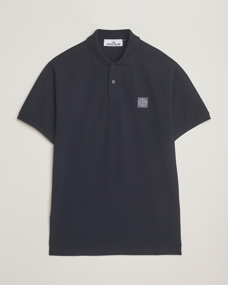 Men | Polo Shirts | Stone Island | Organic Cotton Pique Polo Navy