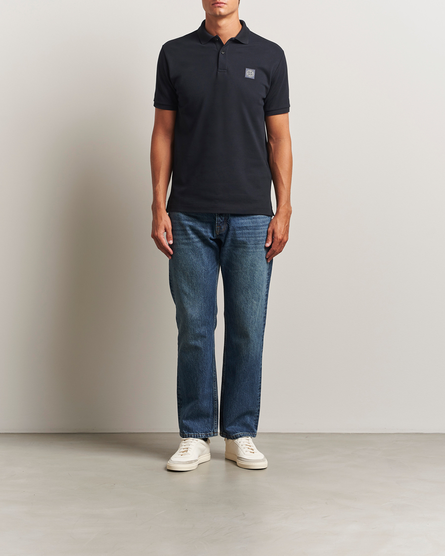 Men | Polo Shirts | Stone Island | Organic Cotton Pique Polo Navy