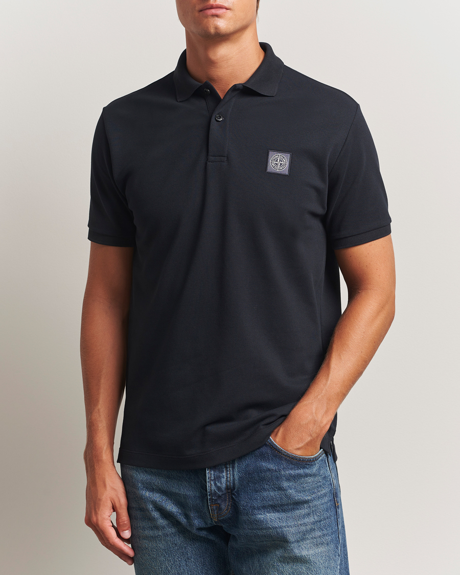 Men | Polo Shirts | Stone Island | Organic Cotton Pique Polo Navy