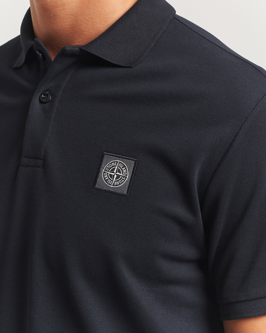 Men | Polo Shirts | Stone Island | Organic Cotton Pique Polo Navy
