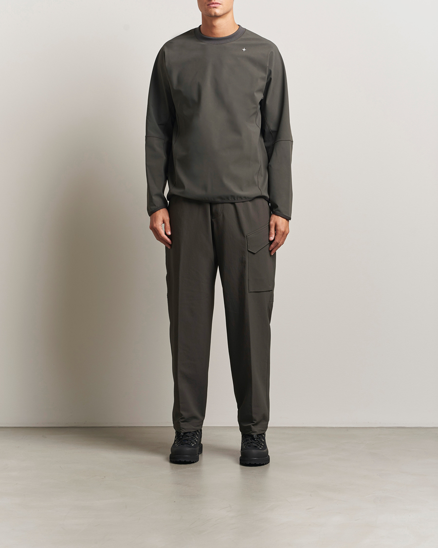 Men | Trousers | Stone Island | Stellina Nylon Stretch Cargo Joggers Lead Grey