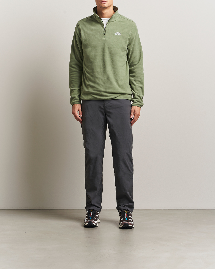 Men | Sweaters & Knitwear | The North Face | Glacier Fleece 1/4 Zip Sage Green