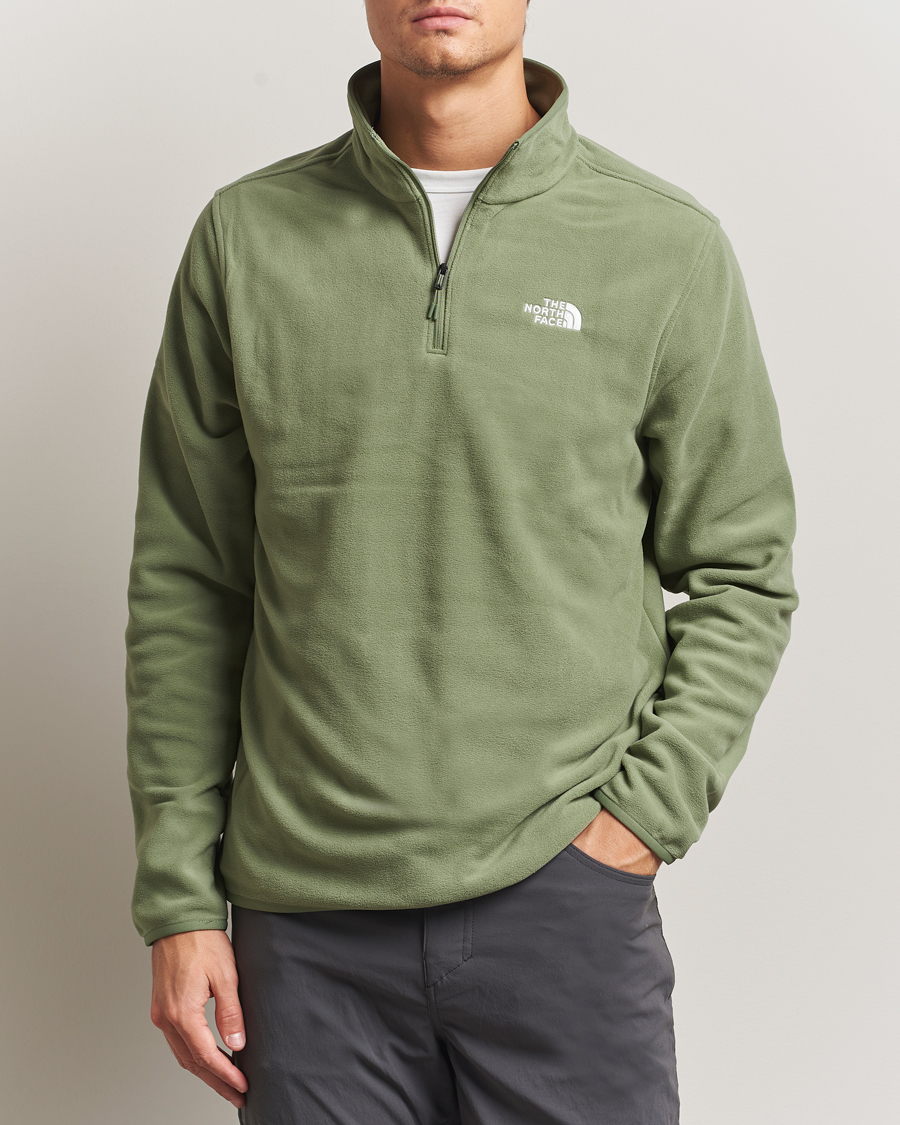 Men | Sweaters & Knitwear | The North Face | Glacier Fleece 1/4 Zip Sage Green