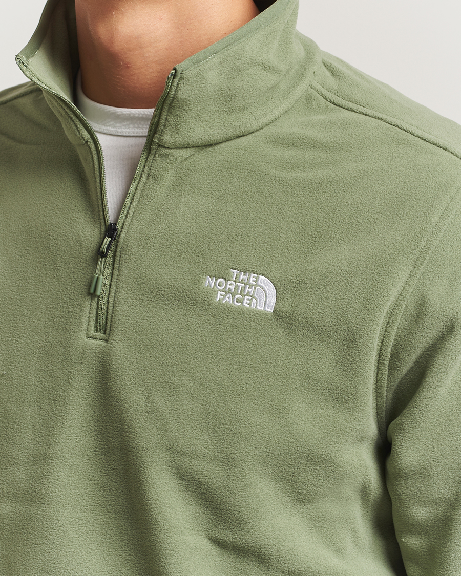 Men | Sweaters & Knitwear | The North Face | Glacier Fleece 1/4 Zip Sage Green