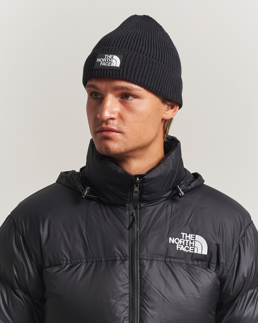 Men | Beanies | The North Face | Logo Box Cuffed Beanie Black