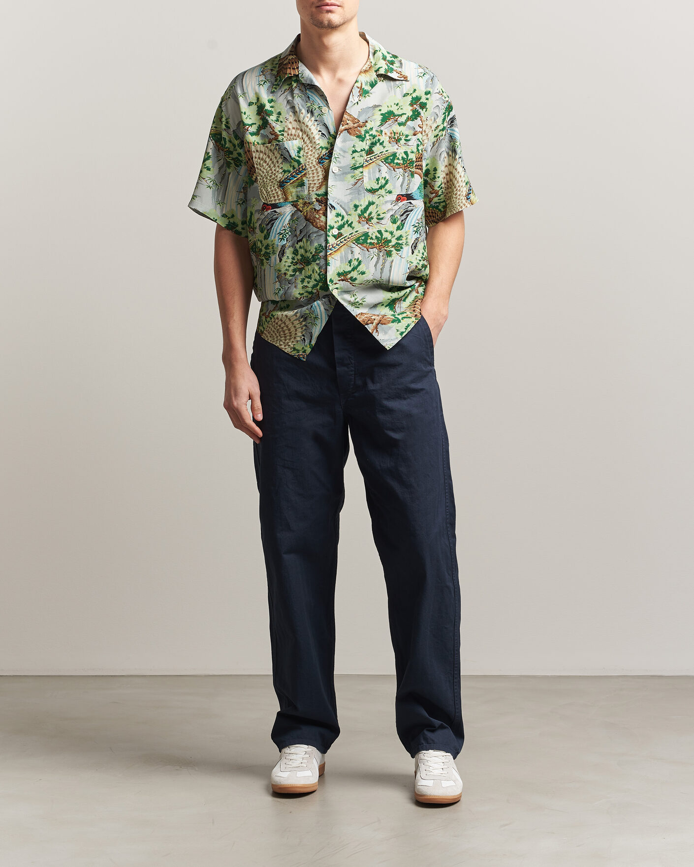 Men | Trousers | orSlow | French Work Pants Navy