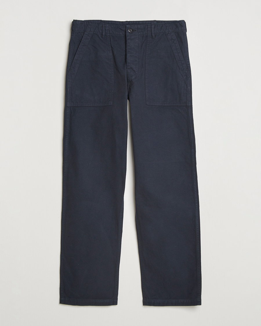 Men | Trousers | orSlow | Regular Fit Original Sateen Fatigue Pants Navy