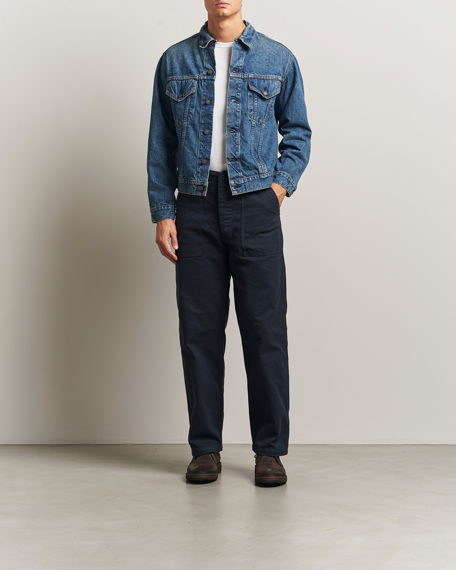 Men | Trousers | orSlow | Regular Fit Original Sateen Fatigue Pants Navy