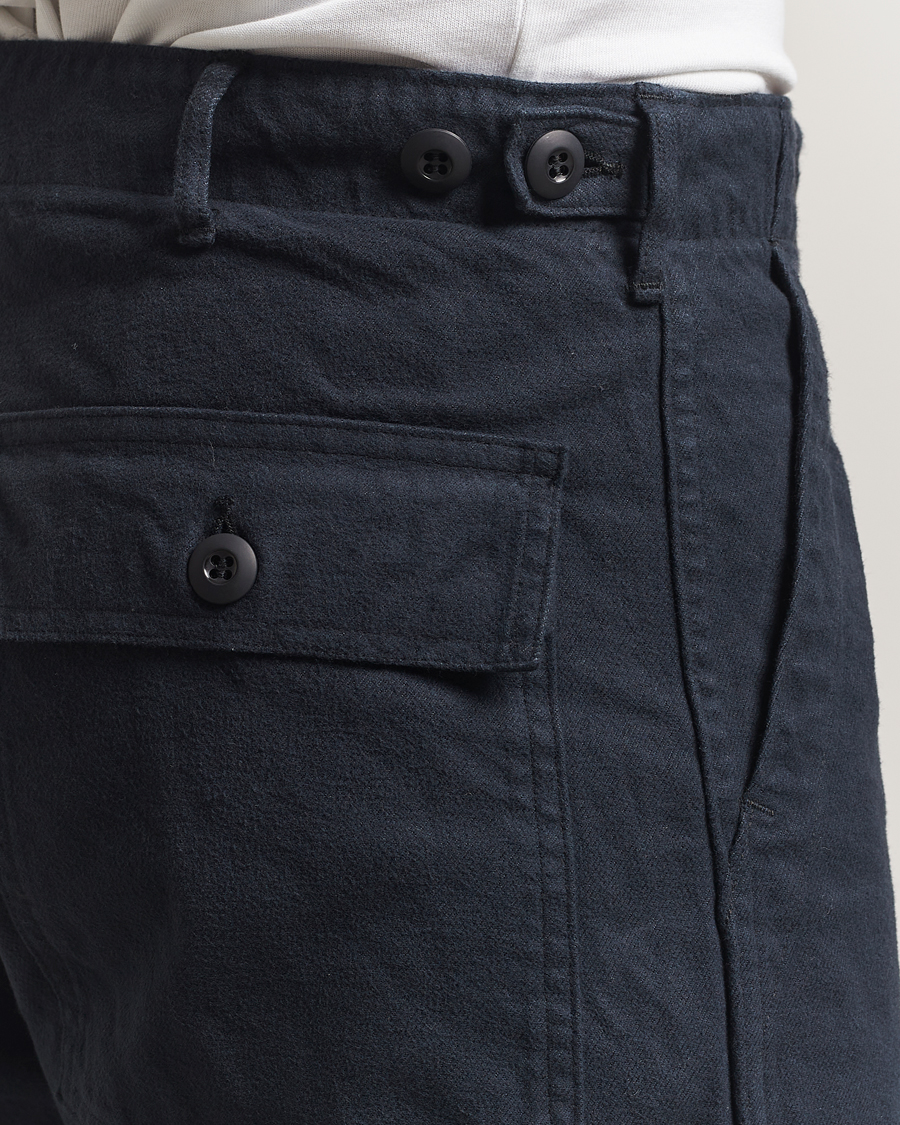 Men | Trousers | orSlow | Regular Fit Original Sateen Fatigue Pants Navy