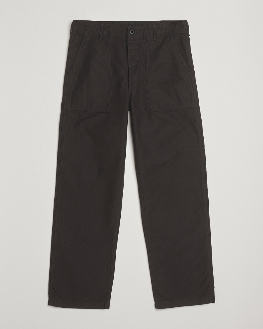 Men | Trousers | orSlow | Regular Fit Original Sateen Fatigue Pants Black
