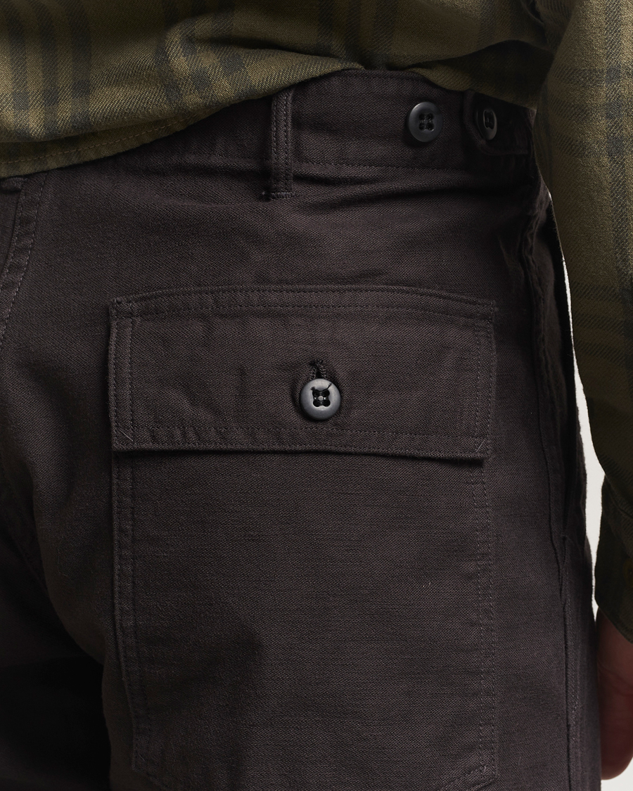 Men | Trousers | orSlow | Regular Fit Original Sateen Fatigue Pants Black