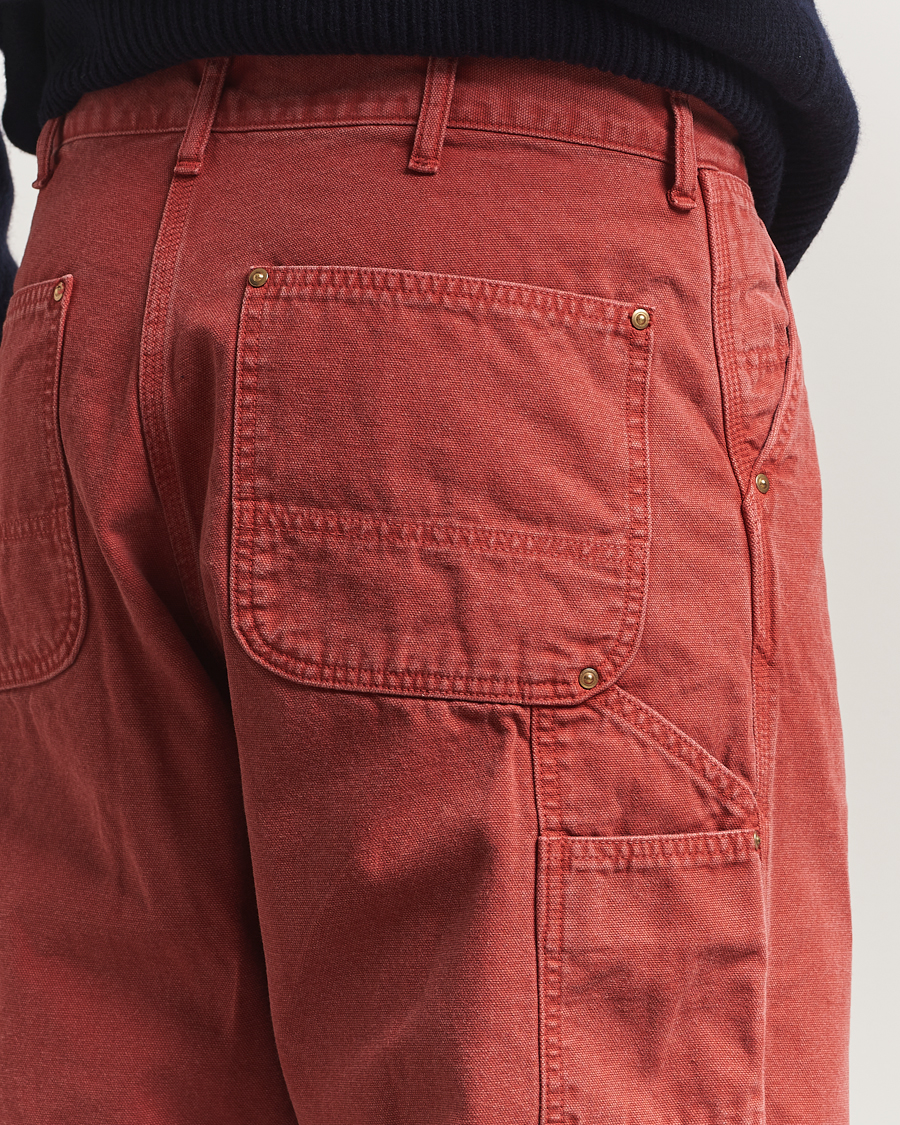 Men | Trousers | orSlow | Dad Fit Oxford Painter Pants Red