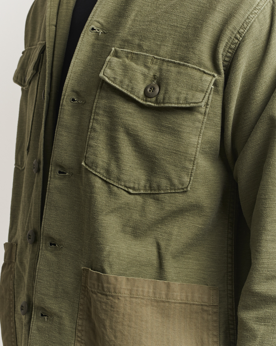 Men | Shirts | orSlow | 4 Pockets US Army Shirt Dark Olive