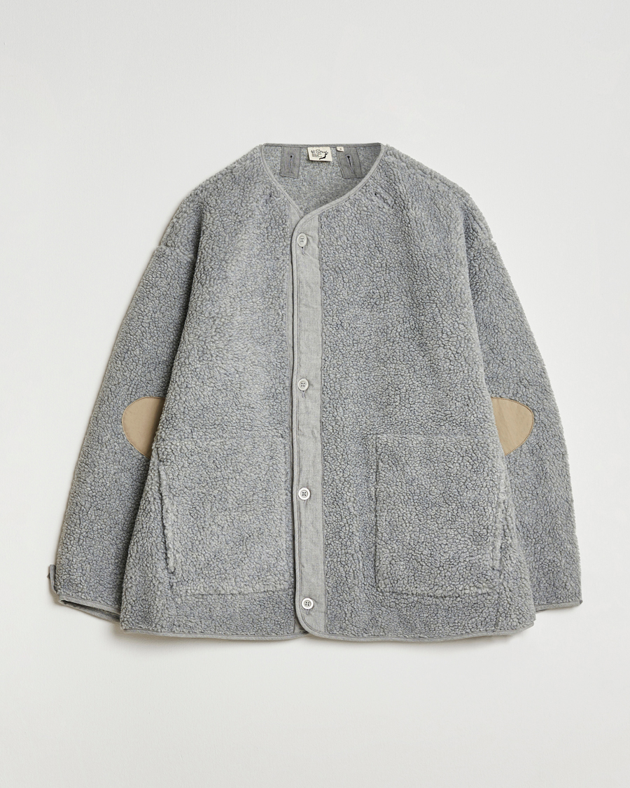 Men | Sweaters & Knitwear | orSlow | M-65 Tail Coat Liner Light Grey