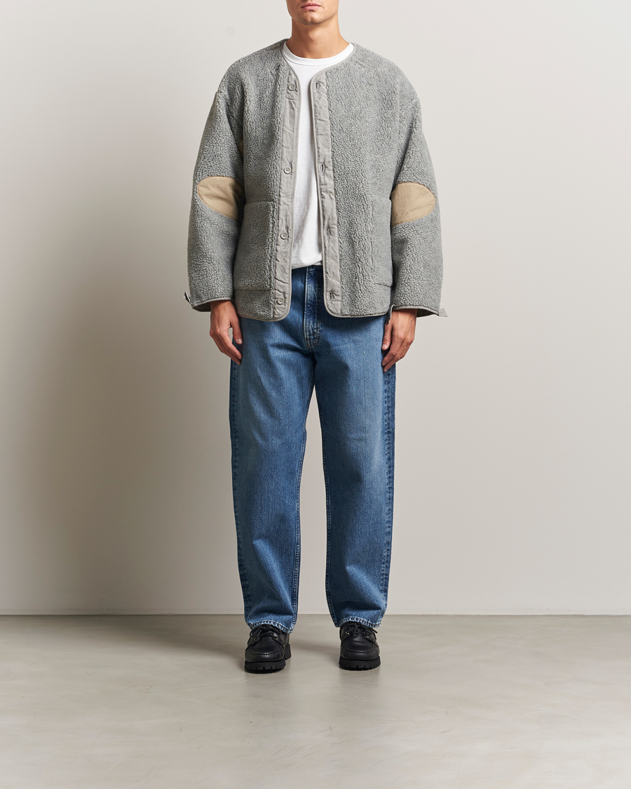 Men | Sweaters & Knitwear | orSlow | M-65 Tail Coat Liner Light Grey