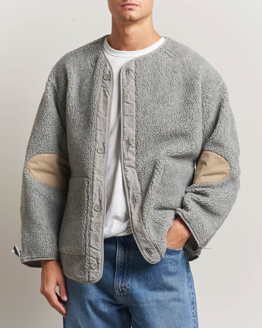 Men | Sweaters & Knitwear | orSlow | M-65 Tail Coat Liner Light Grey