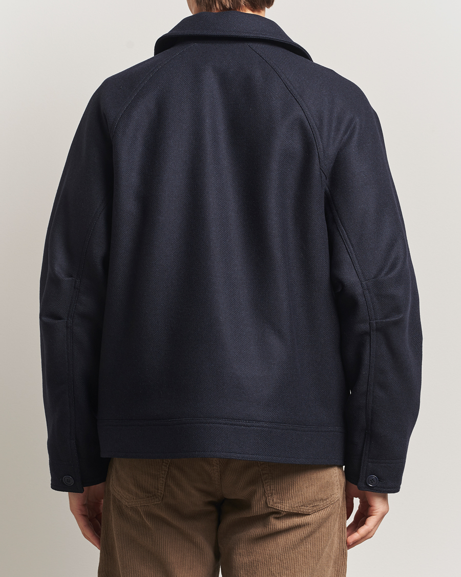 A.P.C. Chase Wool Bomber Jacket Dark Navy at CareOfCarl.com