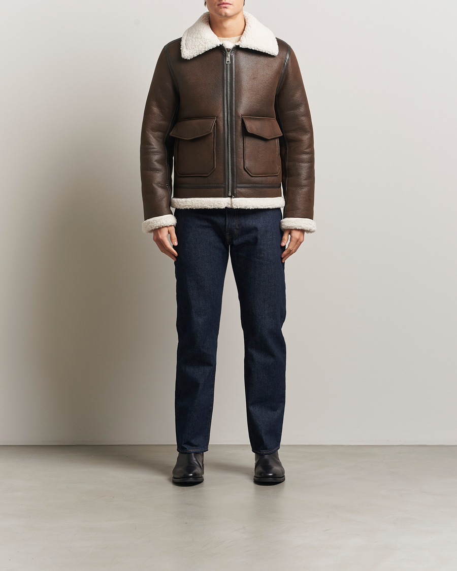Men | Coats & Jackets | A.P.C. | Tommy Aviator Jacket Brown