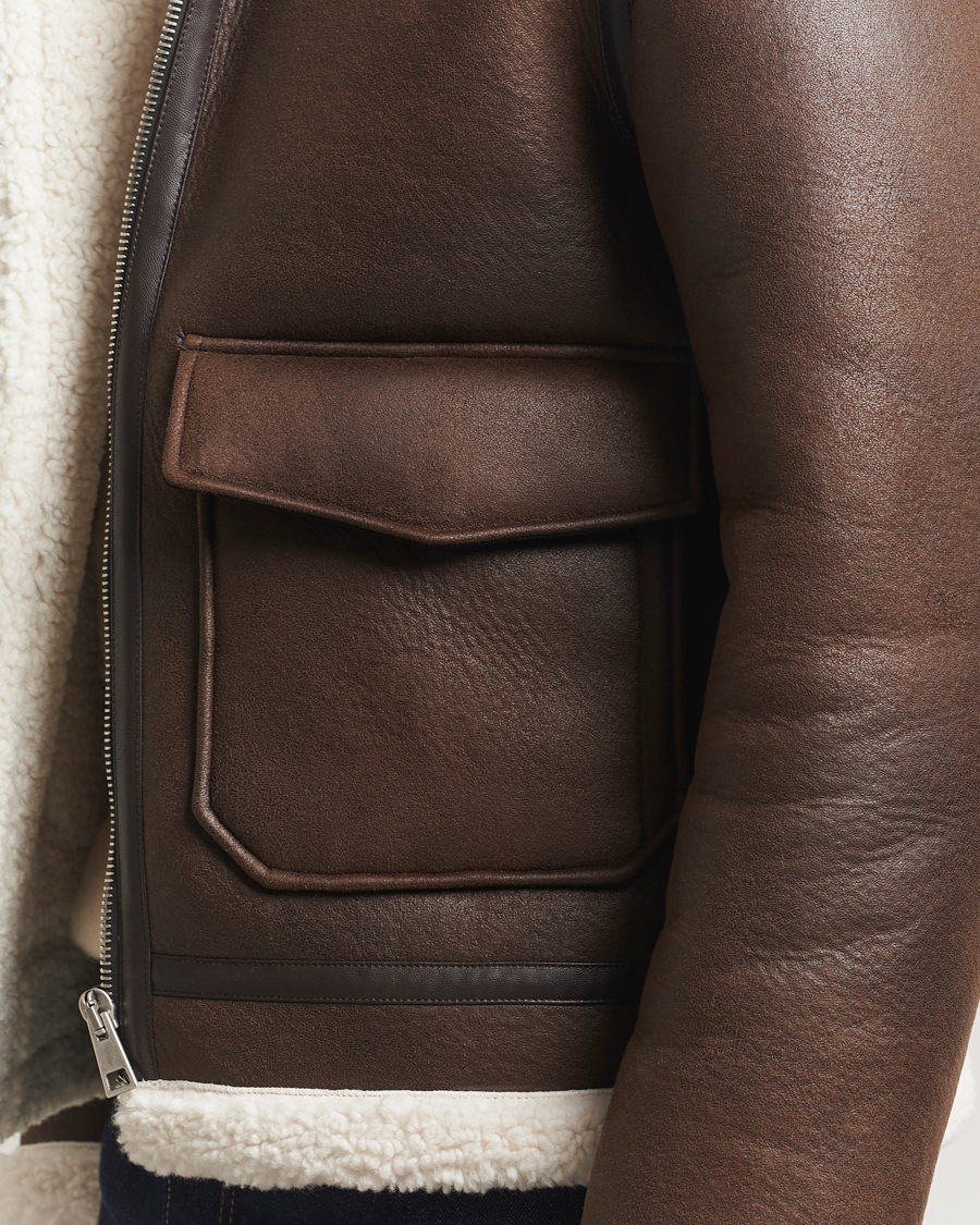 Men | Coats & Jackets | A.P.C. | Tommy Aviator Jacket Brown