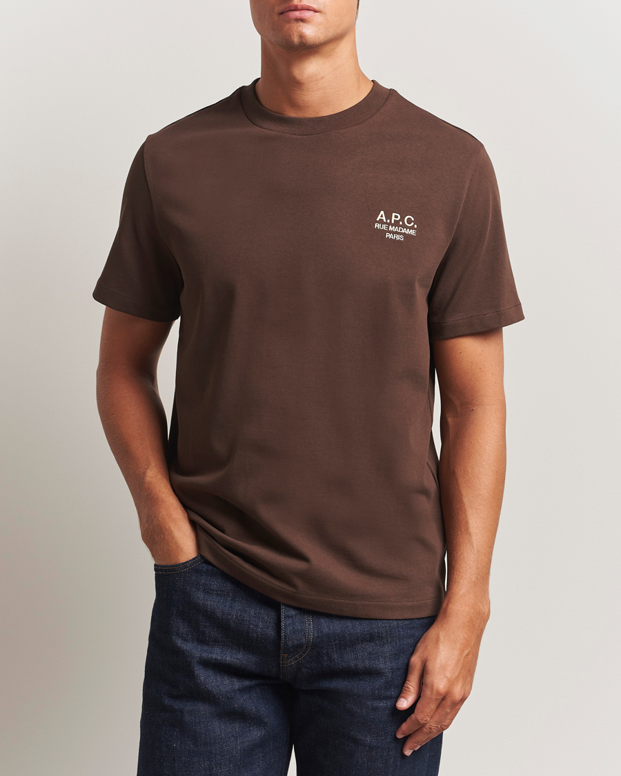 Men | T-Shirts | A.P.C. | Rue Madame T-Shirt Brown