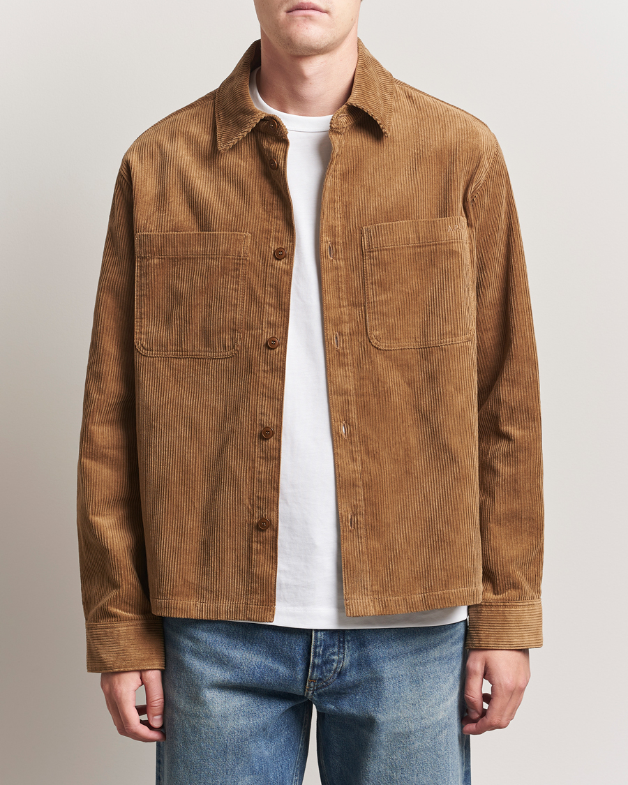 Men | Shirts | A.P.C. | Leon Corduroy Overshirt Brown