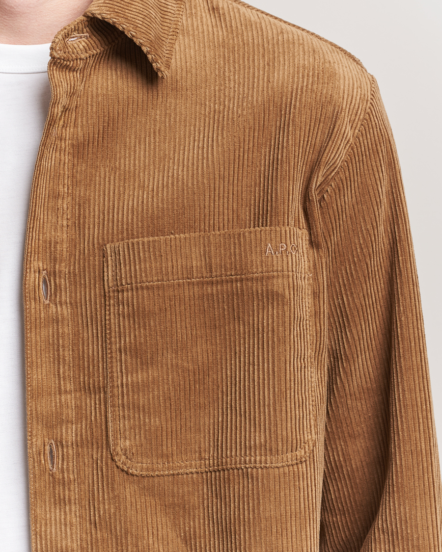 Men | Shirts | A.P.C. | Leon Corduroy Overshirt Brown