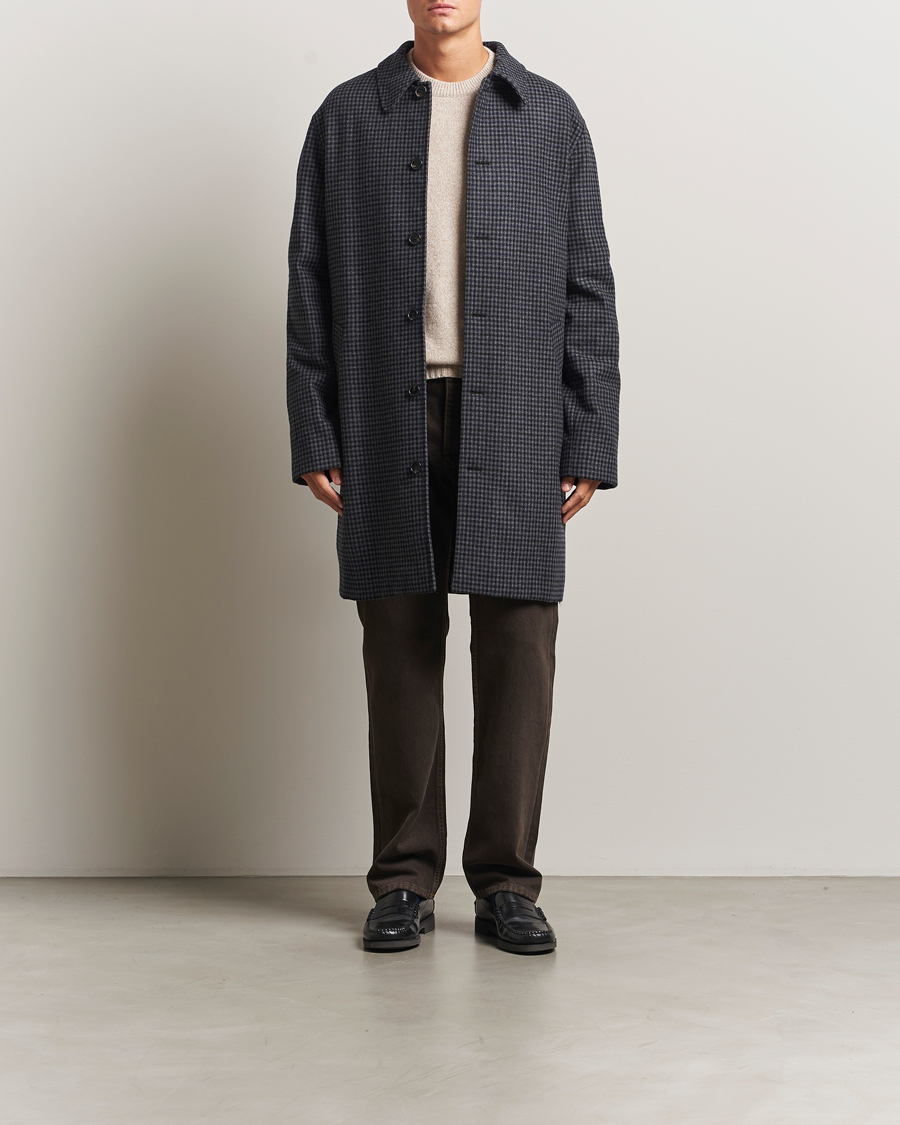 Men | Coats & Jackets | A.P.C. | Paul Wool Houndstooth Coat Anthracite