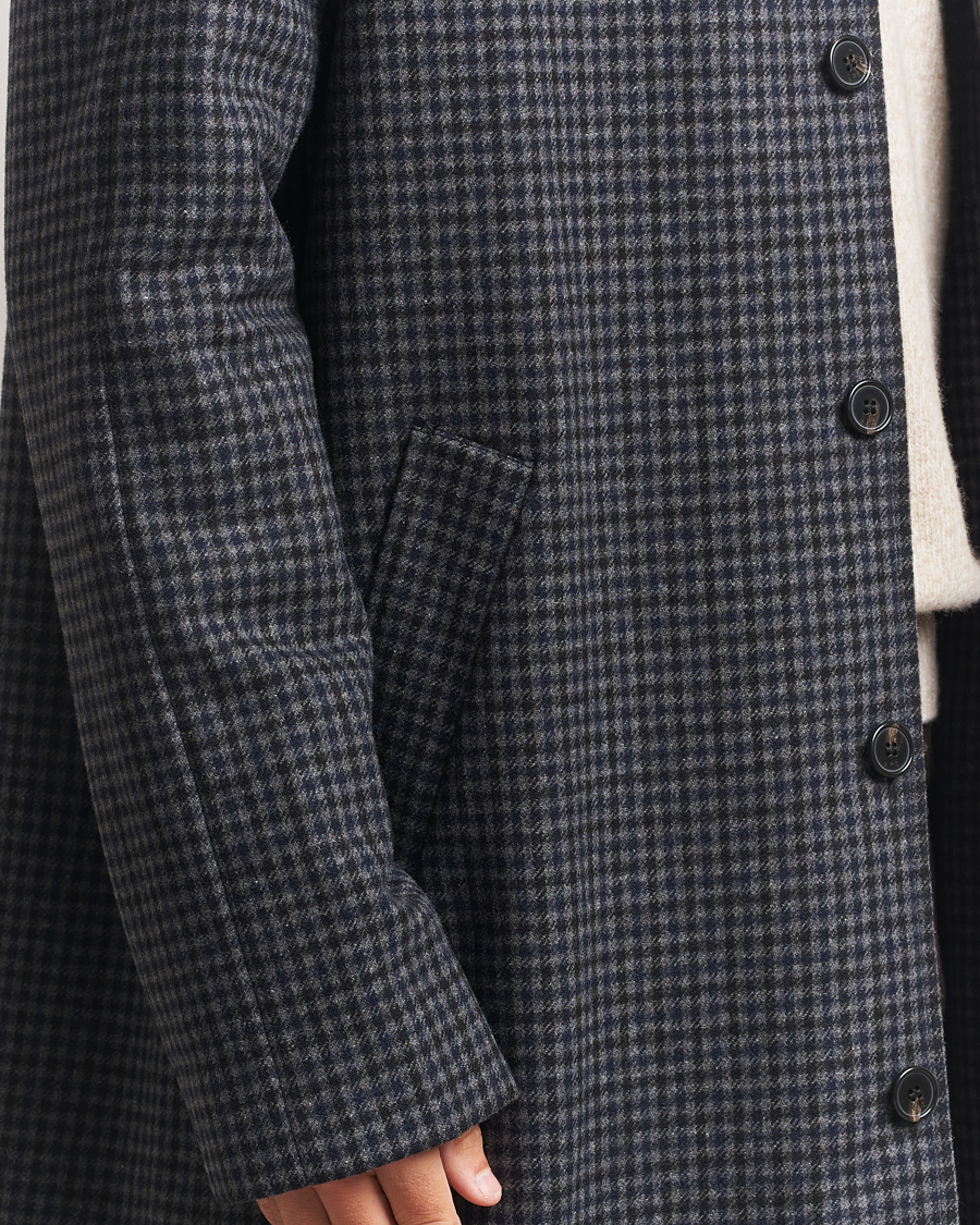 Men | Coats & Jackets | A.P.C. | Paul Wool Houndstooth Coat Anthracite