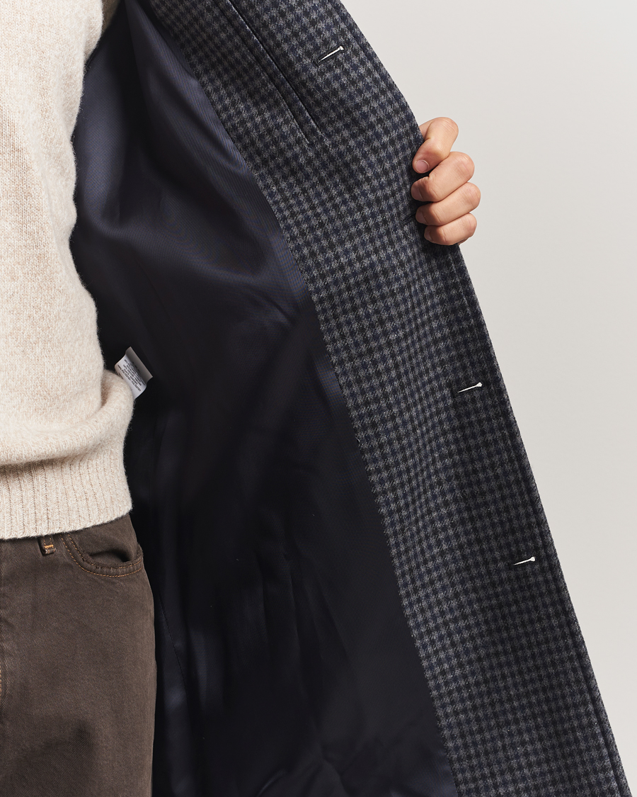 Men | Coats & Jackets | A.P.C. | Paul Wool Houndstooth Coat Anthracite