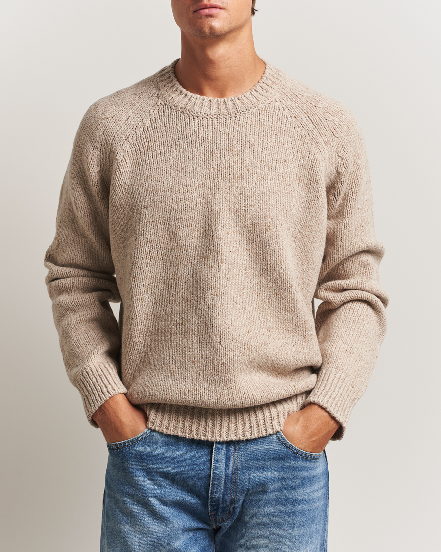 Men | Sweaters & Knitwear | A.P.C. | Harris Wool Knitted Sweater Beige