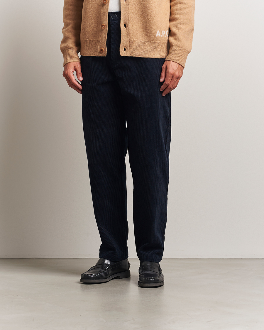 Men | Trousers | A.P.C. | Lawrence Corduroy Trousers Dark Navy