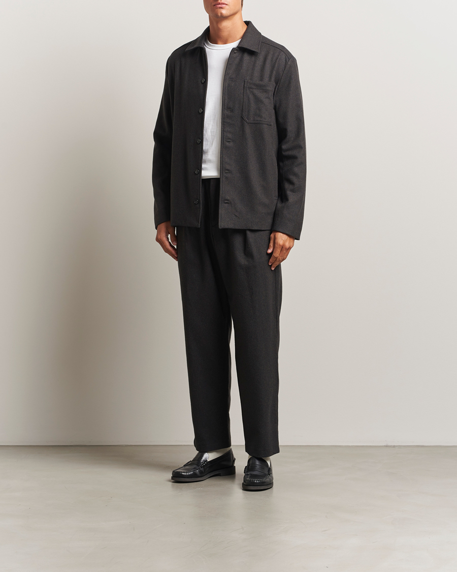Men | Coats & Jackets | A.P.C. | Jamie Wool Flannel Shirt Jacket Dark Brown