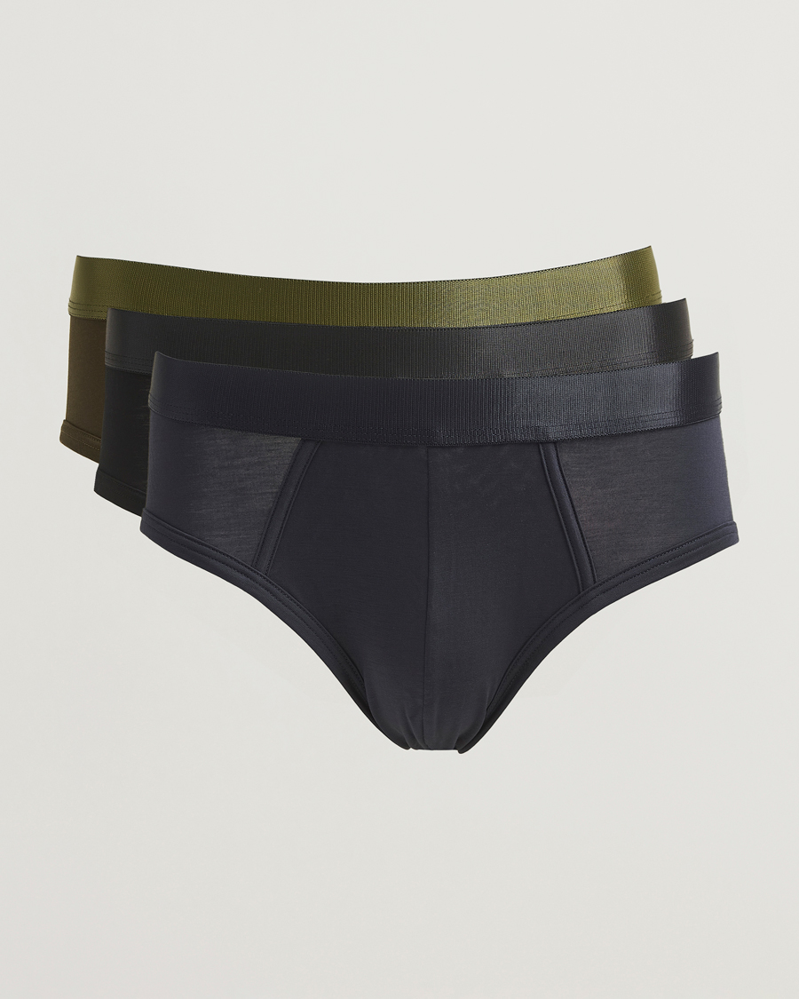 Men | Underwear & Socks | CDLP | 3-Pack Y-Brief Black/Navy/Olive