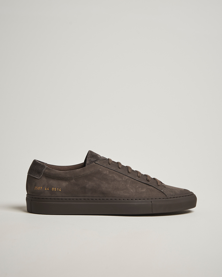 Men | Sneakers | Common Projects | Original Achilles Nubuck Sneaker Charcoal
