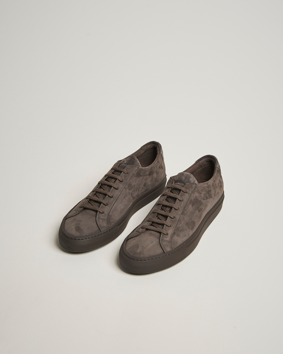 Men | Sneakers | Common Projects | Original Achilles Nubuck Sneaker Charcoal