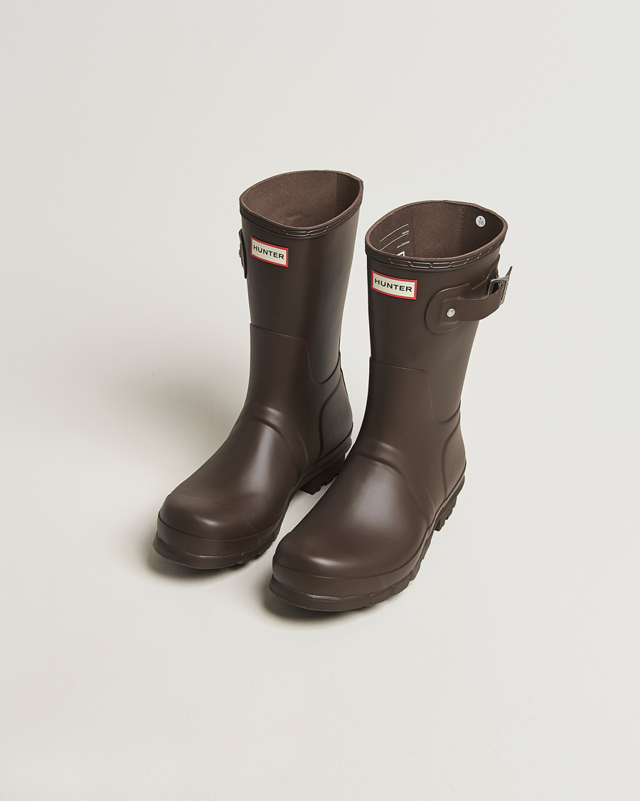 Men | Overshoes & Rubber boots | Hunter Boots | Original Short Boot Dark Brown
