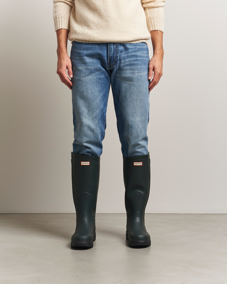 Men | Overshoes & Rubber boots | Hunter Boots | Balmoral Full Zip Boot Dark Olive