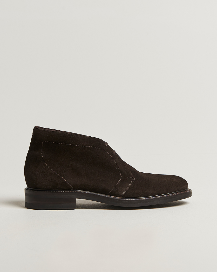Men | Boots | Loake 1880 | Berkeley Suede Boot Dark Brown