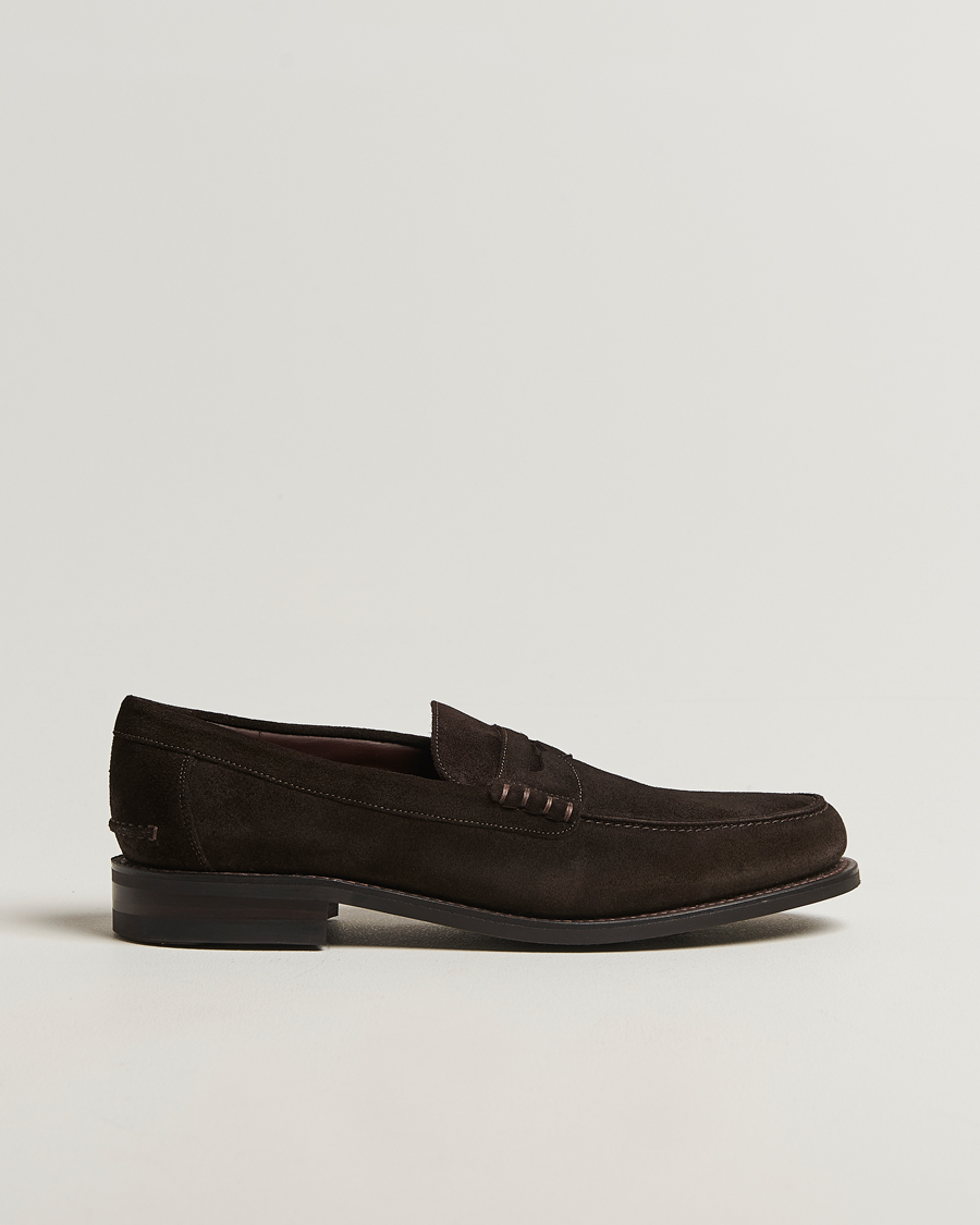 Men | Loafers | Loake 1880 | Kingscliffe Suede Loafer Dark Brown