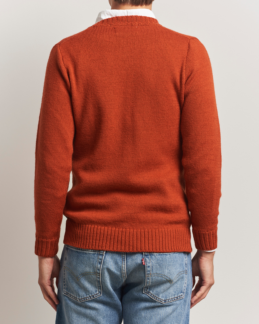 Men | Sweaters & Knitwear | Peregrine | Maker's Stitch Merino Crew Orange