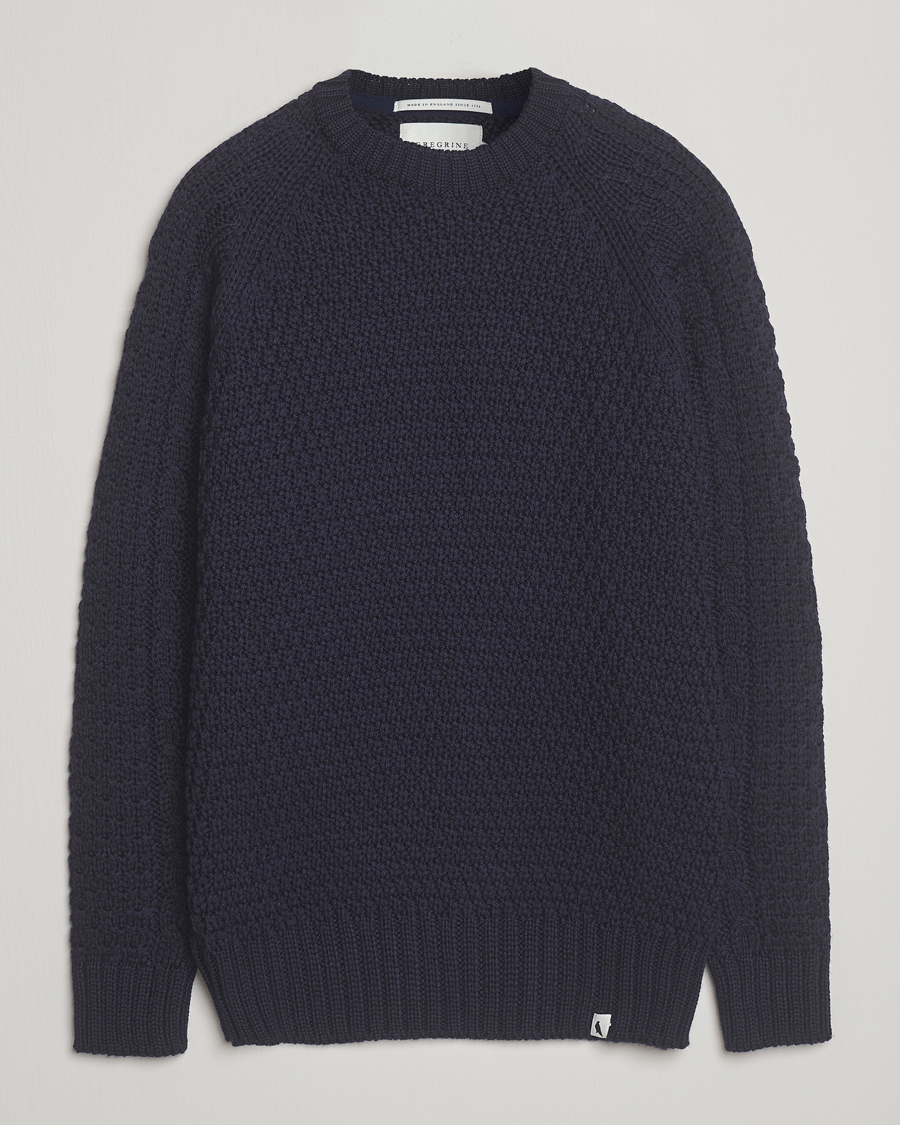 Men | Sweaters & Knitwear | Peregrine | Winston Merino Crew Navy