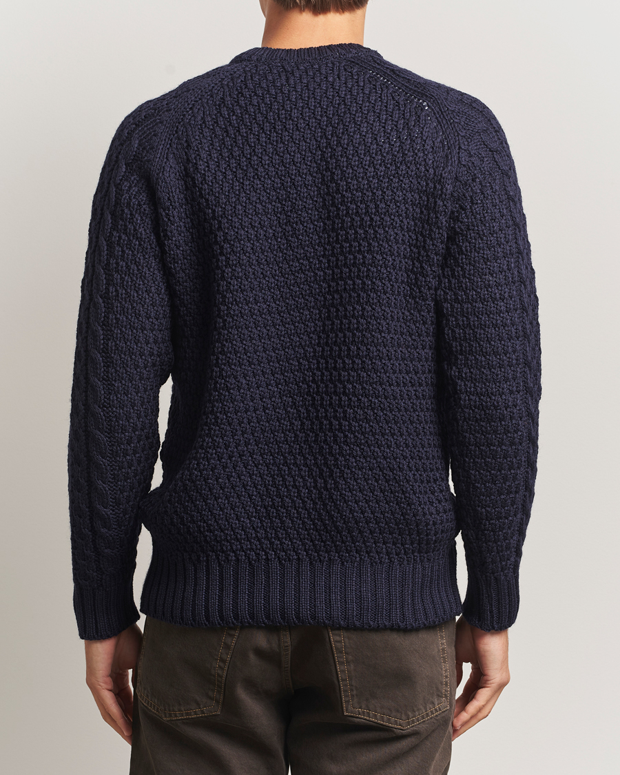 Men | Sweaters & Knitwear | Peregrine | Winston Merino Crew Navy