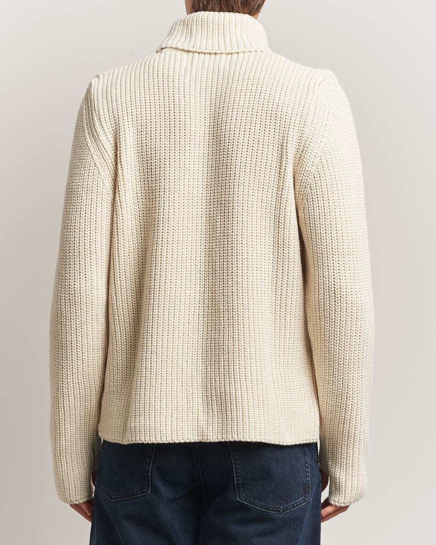 Men | Sweaters & Knitwear | Peregrine | Wilkinson Knitted Merino Rollneck Ecru