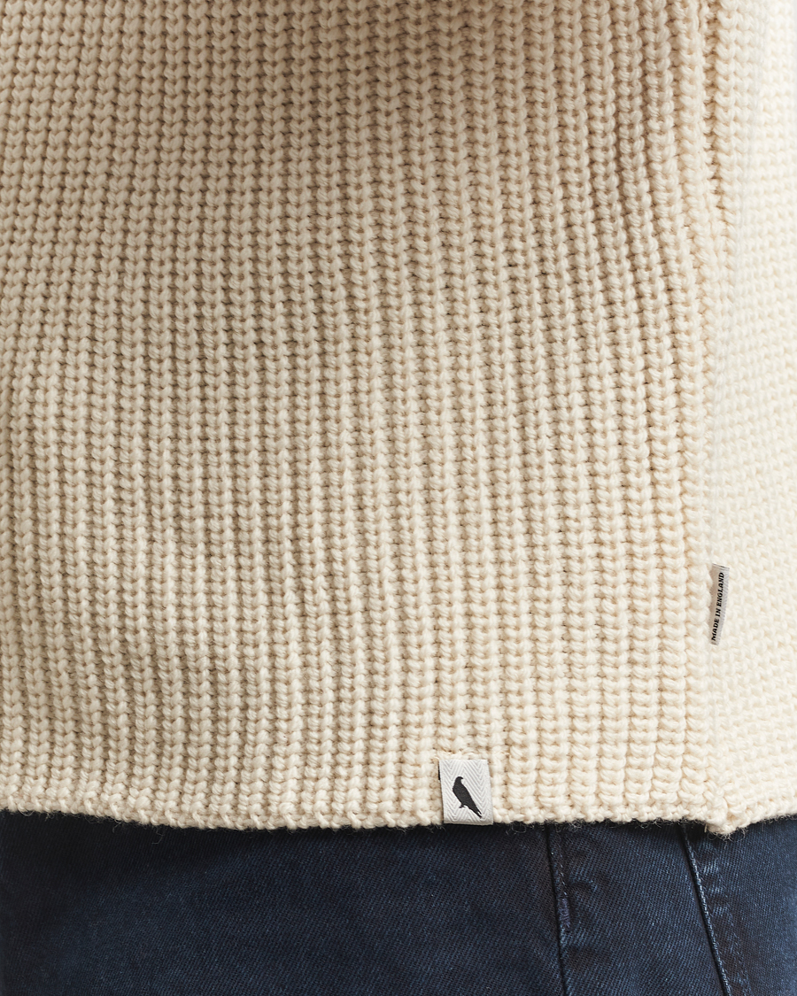 Men | Sweaters & Knitwear | Peregrine | Wilkinson Knitted Merino Rollneck Ecru