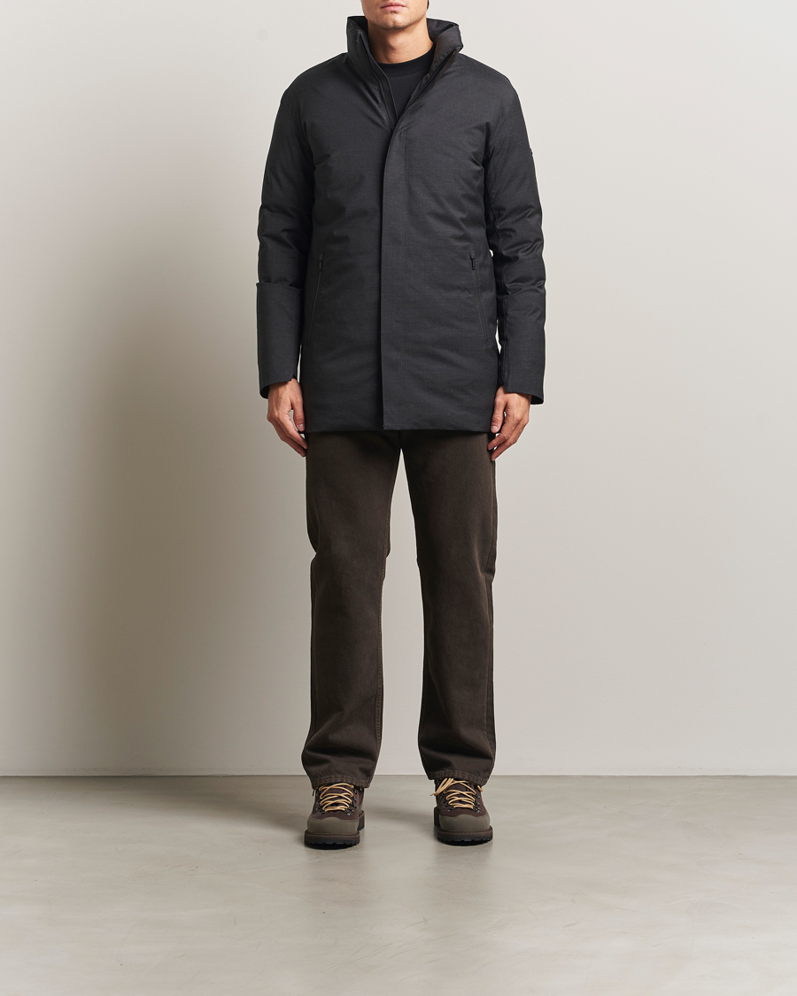 Men | Coats & Jackets | Scandinavian Edition | Axis Loro Piana Padded Coat Dark Grey Melange