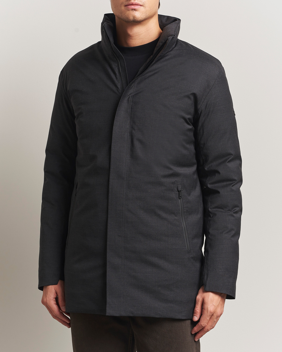 Men | Coats & Jackets | Scandinavian Edition | Axis Loro Piana Padded Coat Dark Grey Melange